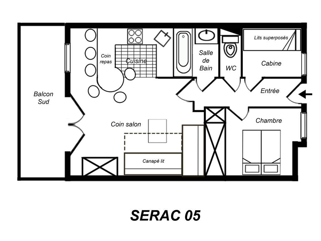 Apartment Sérac Méribel Chambre photo